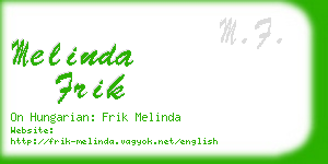 melinda frik business card